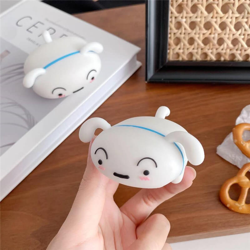 Cute Little White Dog Silicone Anime Airpods Case - FIHEROE.