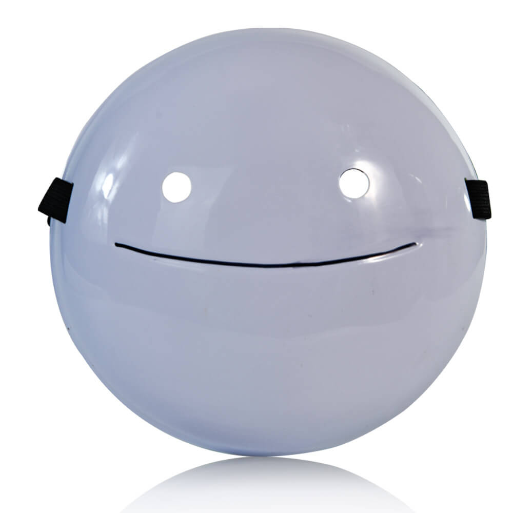 Emoji Style White Smiley Face Mask - FIHEROE.
