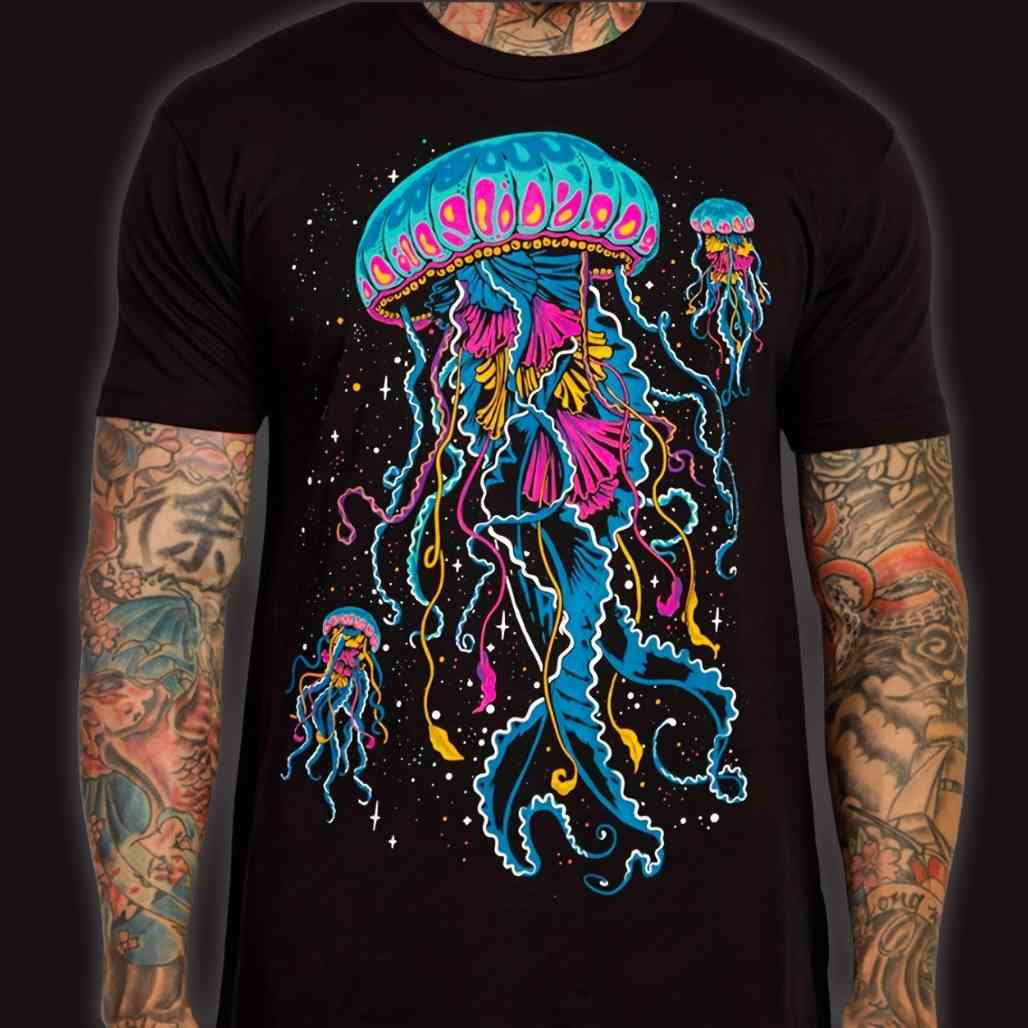 Animal Totem Jellyfish Cotton Graphic Tee