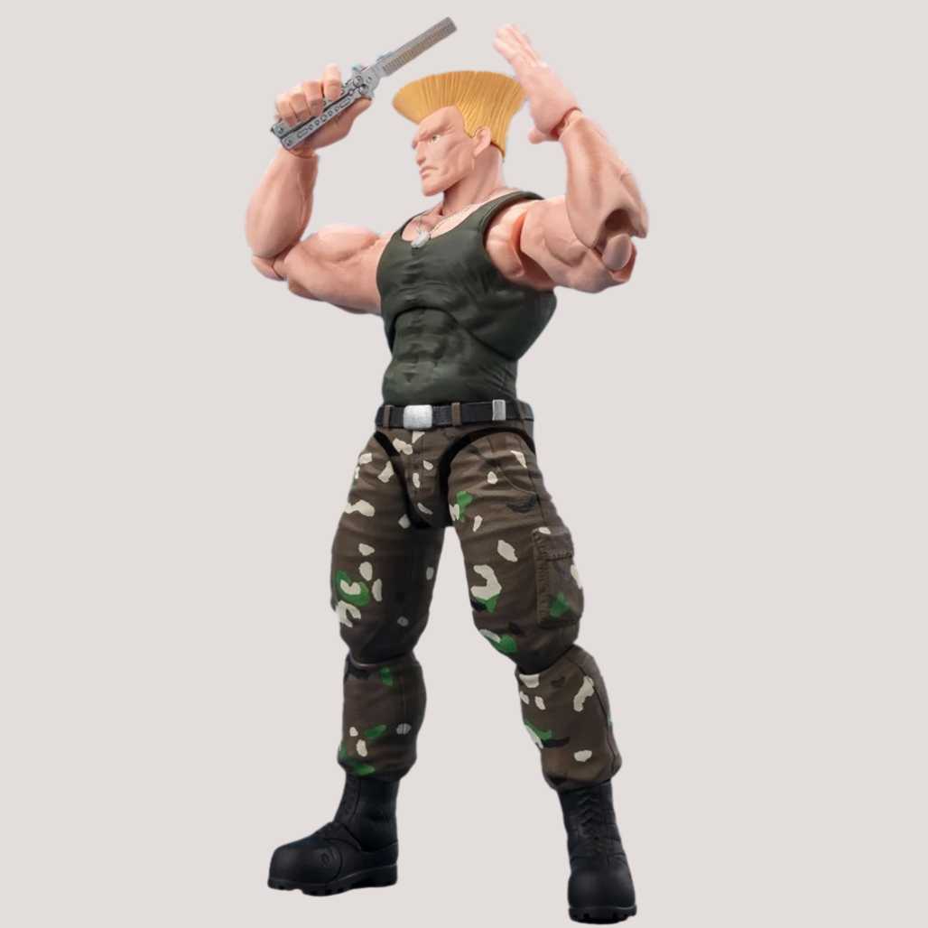 Figura de acción de Guile verde de Bandai Street Fighter