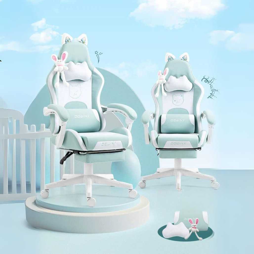 Cute Cats Ears Ergonomic Anime Gaming Chairs