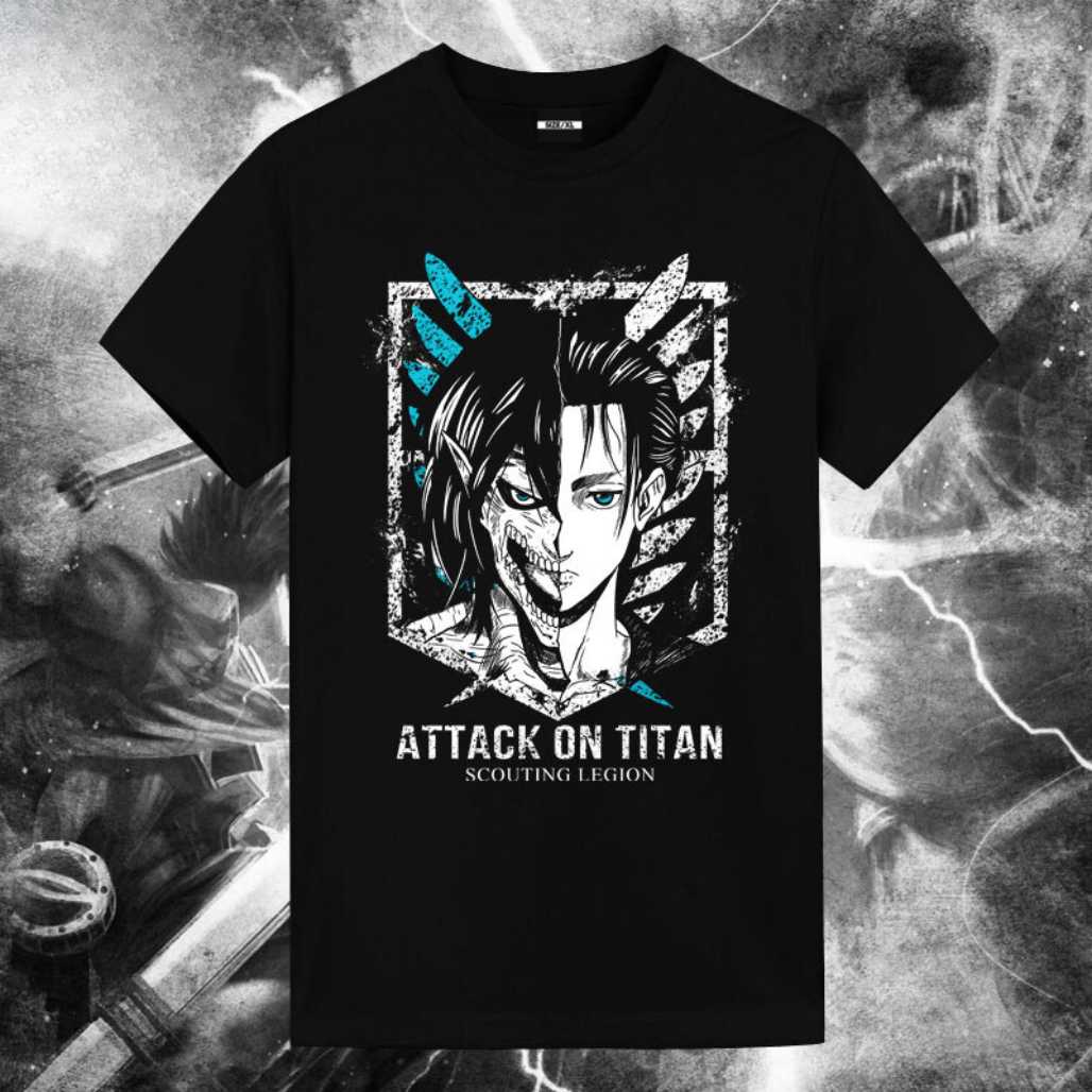 Camiseta gráfica de anime de Eren Yeager de Ataque a los Titanes