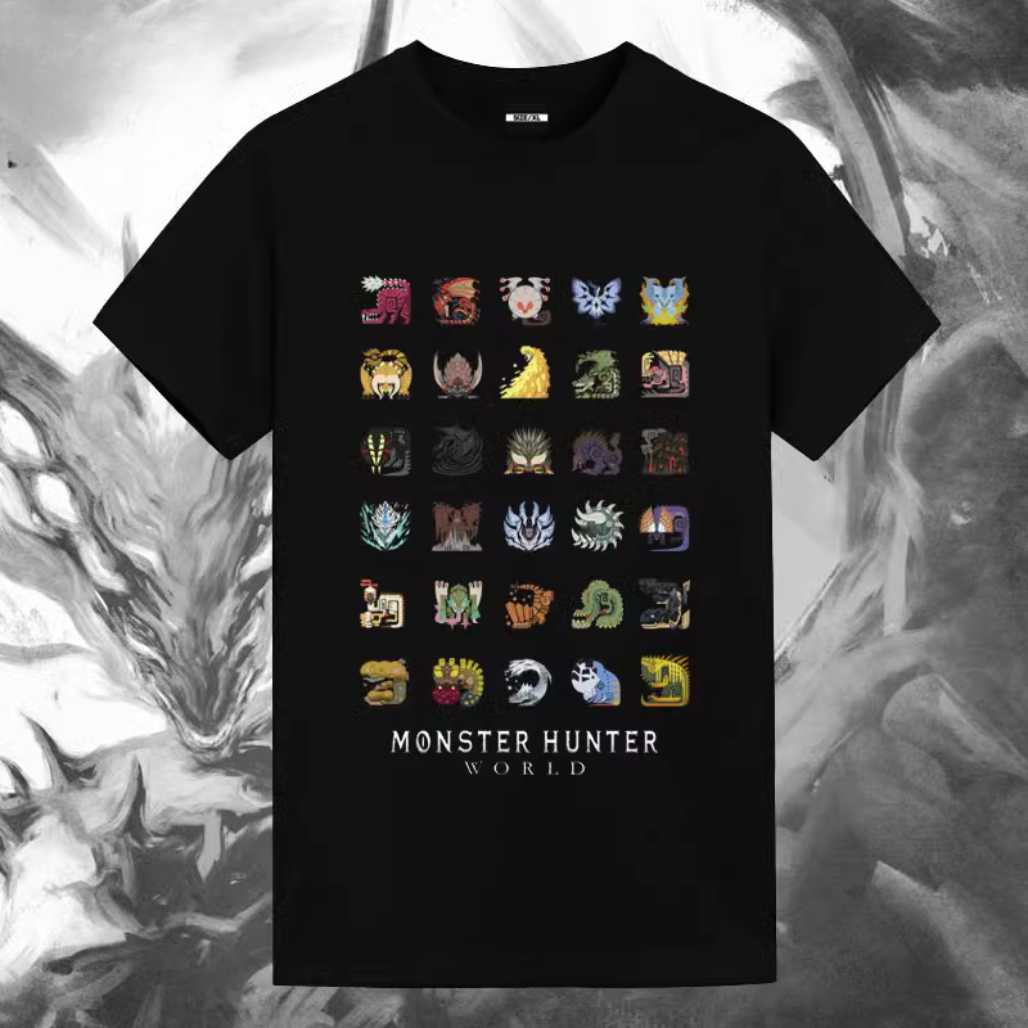 Monster Hunter Fan Merchandise Anime Graphic Tee - FIHEROE.