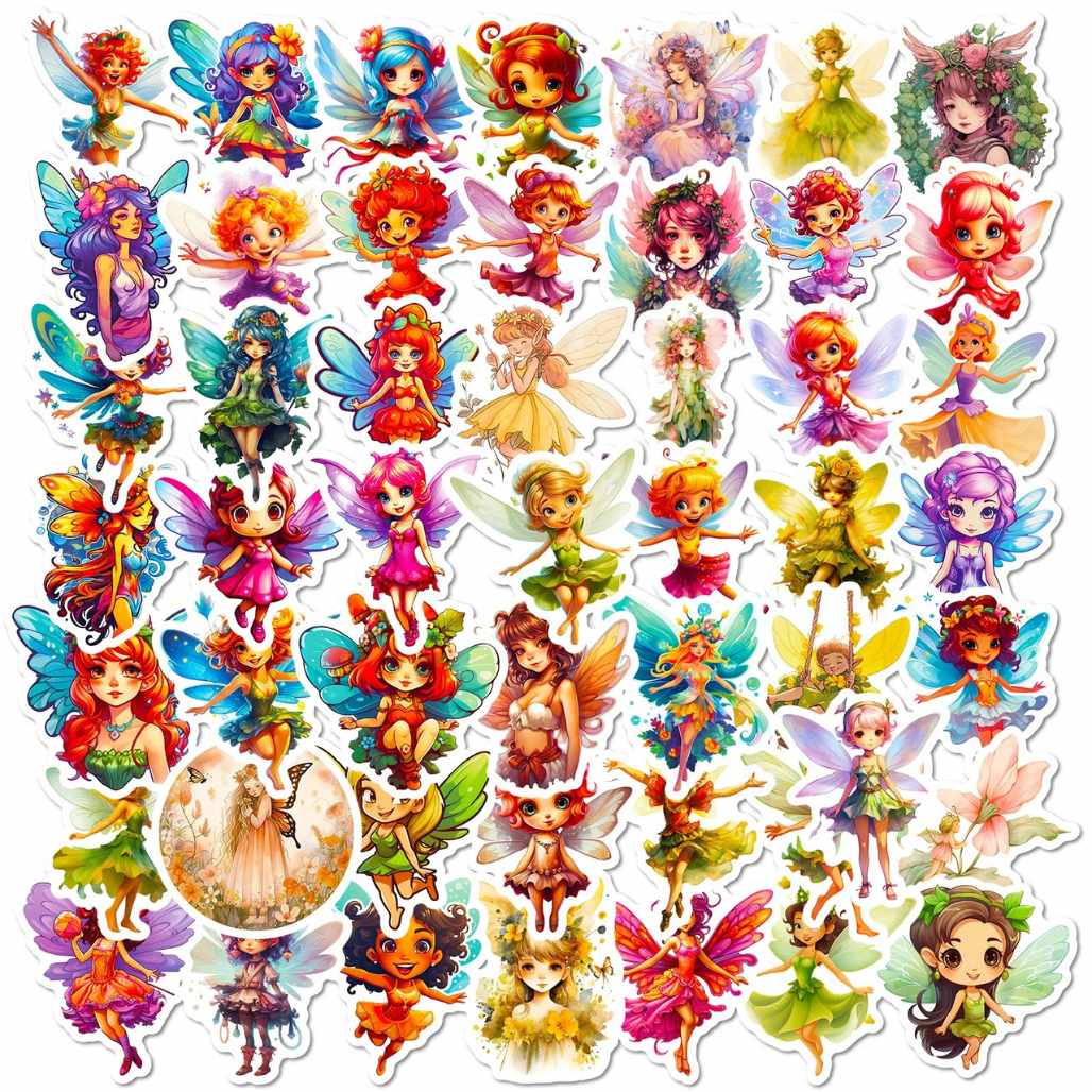 Cute Fairy Wings Graffiti Anime Stickers 50 Pieces - FIHEROE.