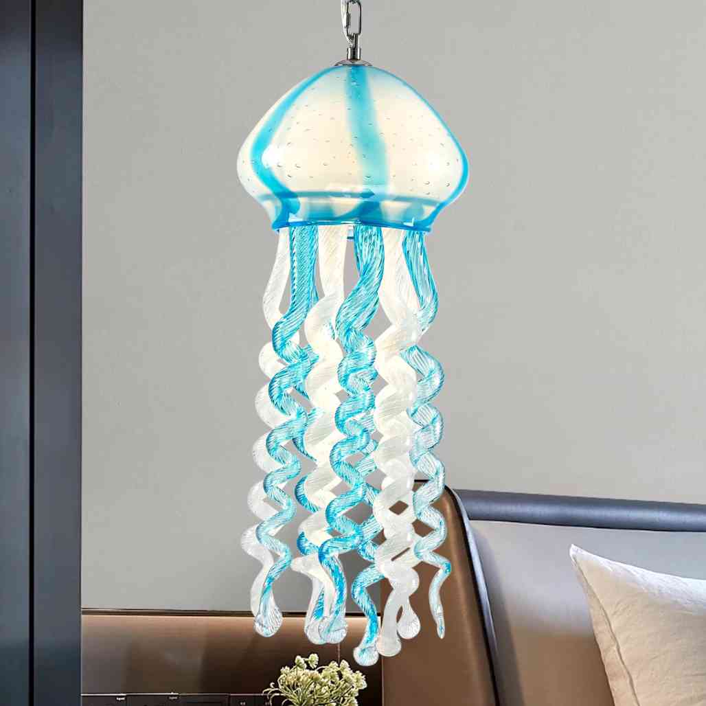 Animal Totem Jellyfish Murano Glass Chandelier