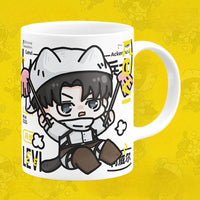 Thumbnail for No 9 Attack on Titan Levi Ackerman Mug set