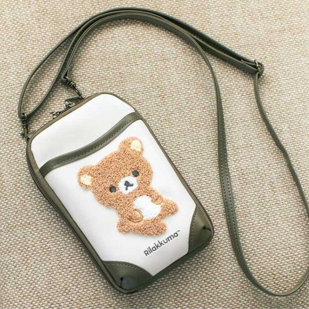 Cute Rilakkuma Bear Cross Body Satchel Wallet