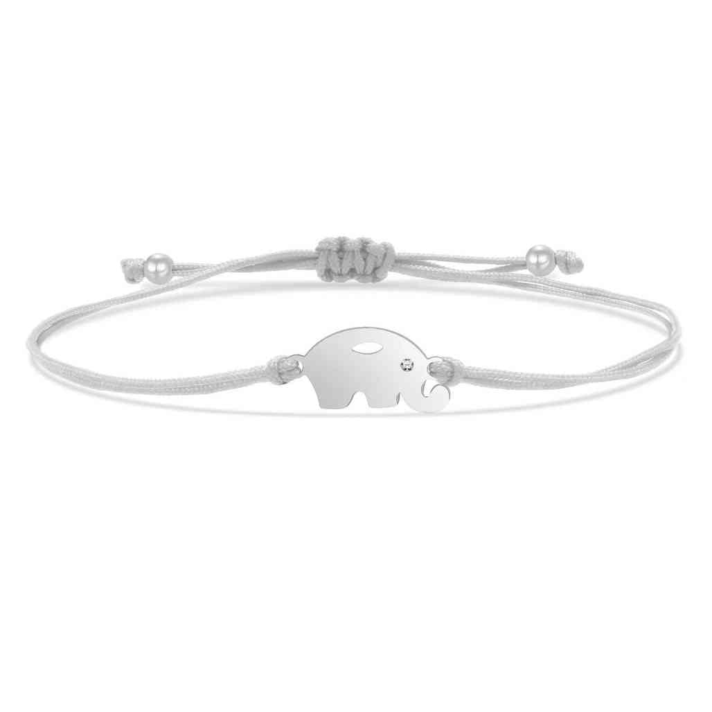 Cute Elephant Animal Totem Rope Charm Bracelet