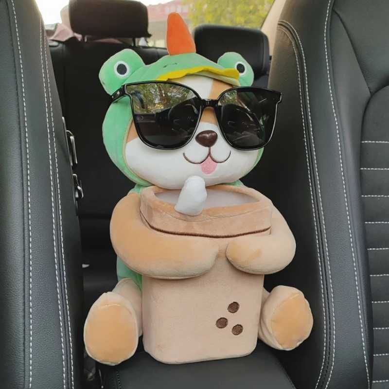 Cute Anime Stuffed Animal Trash Bin for Car - FIHEROE.