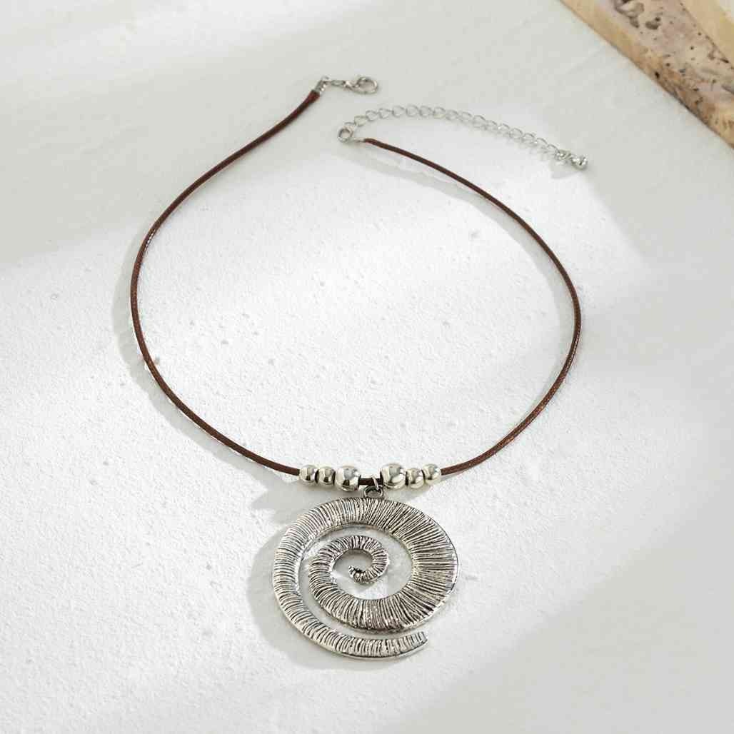 Uzumaki Inspired Conch Anime Spiral Necklace