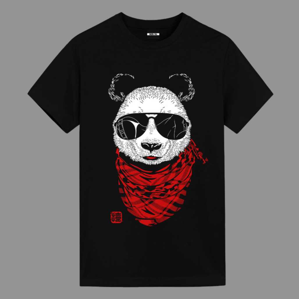 Camiseta gráfica con el simpático animal animado Panda