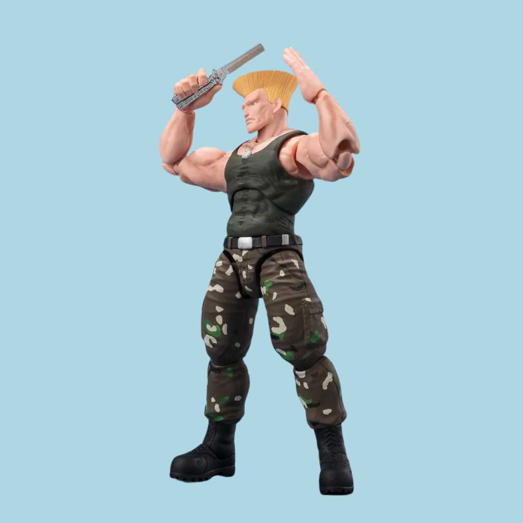 Figura de acción de Guile verde de Bandai Street Fighter