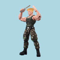 Thumbnail for Figura de acción de Guile verde de Bandai Street Fighter