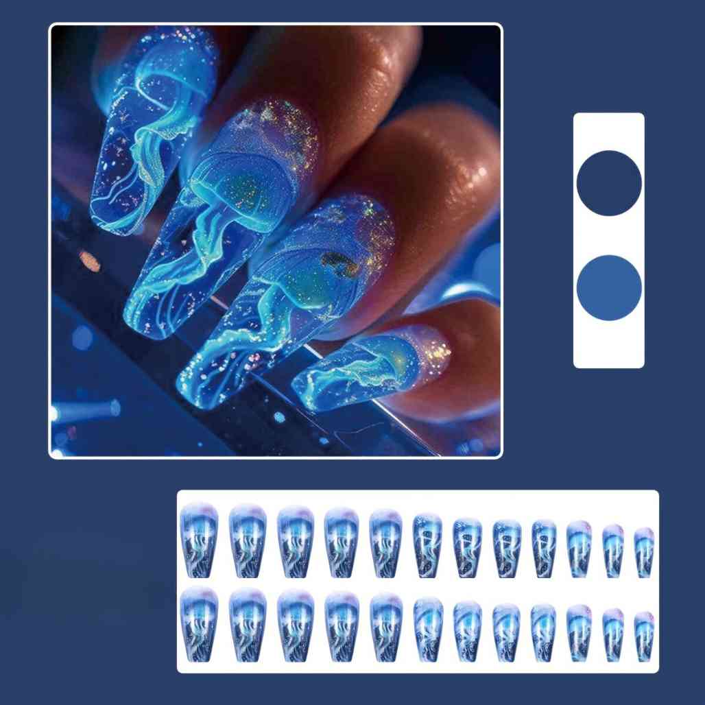 Animal Totems Jellyfish Sparkle Ballet Nails