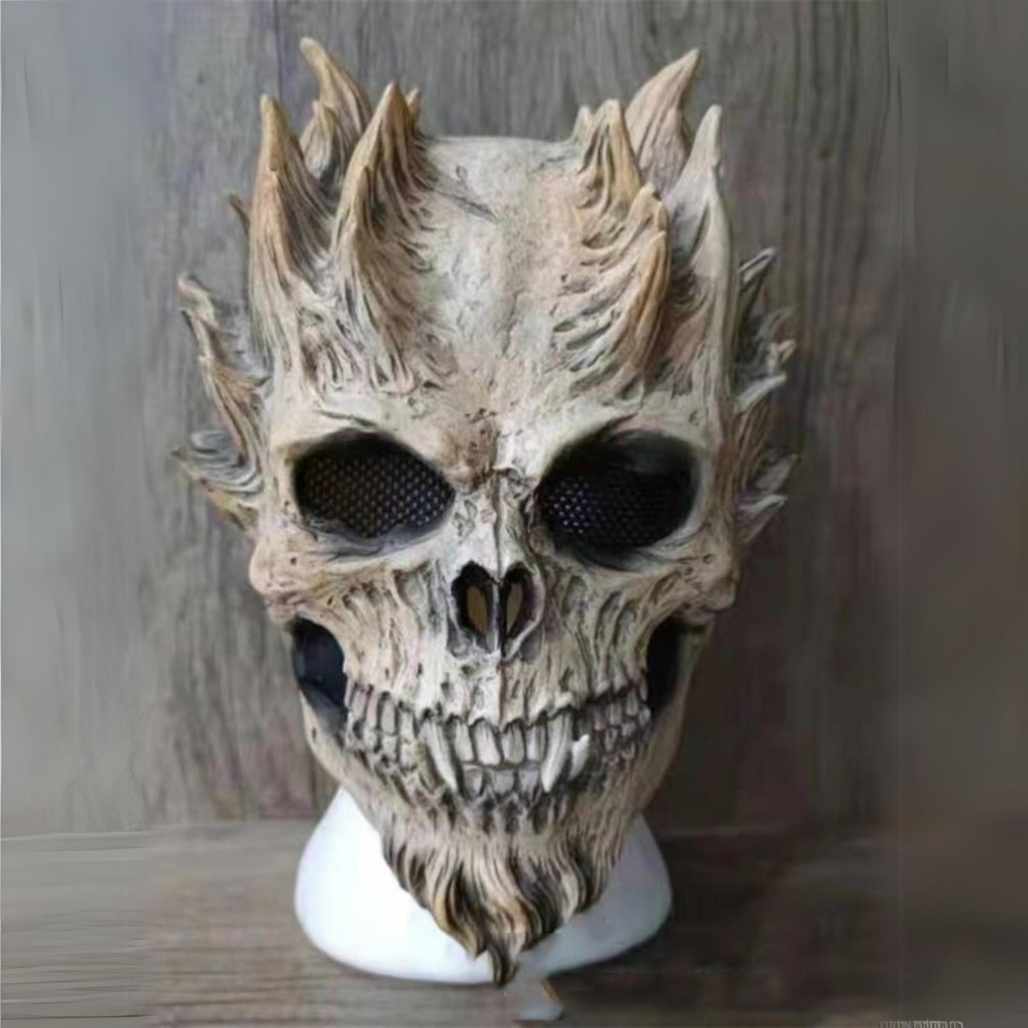 Death Warrior Latex Full Head Anime Skull Mask