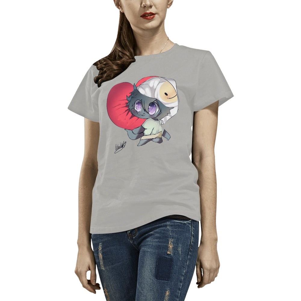 Worldyo Hugs Ladies Fitted Cute Anime Shirt - FIHEROE.