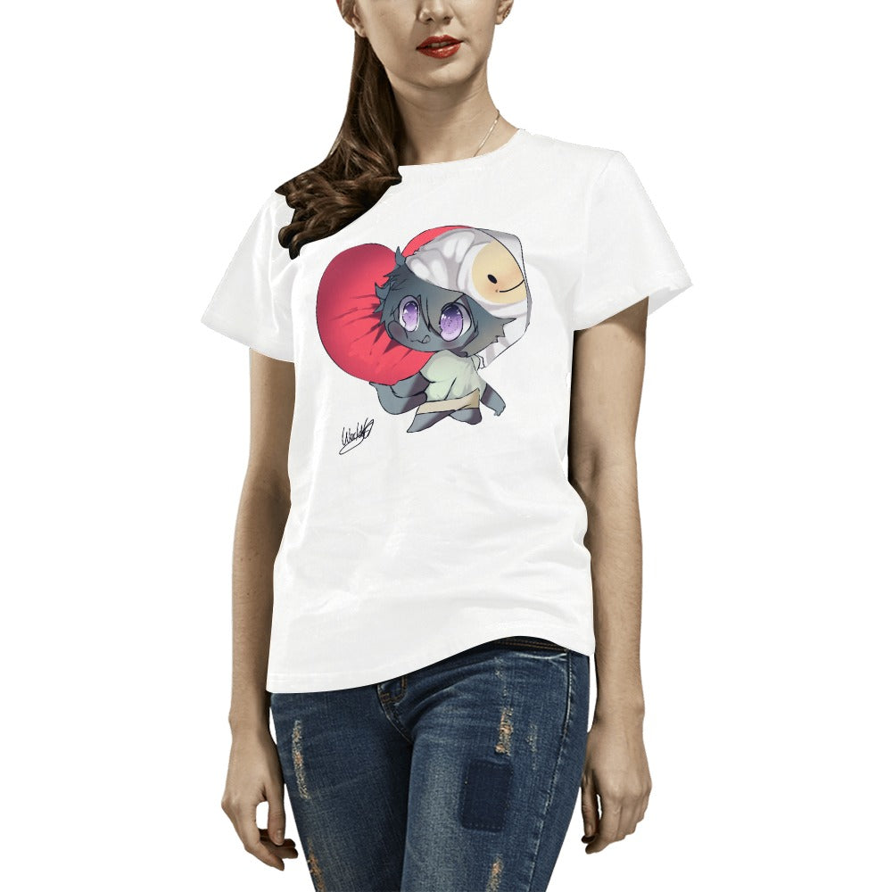 Worldyo Hugs Ladies Fitted Cute Anime Shirt - FIHEROE.