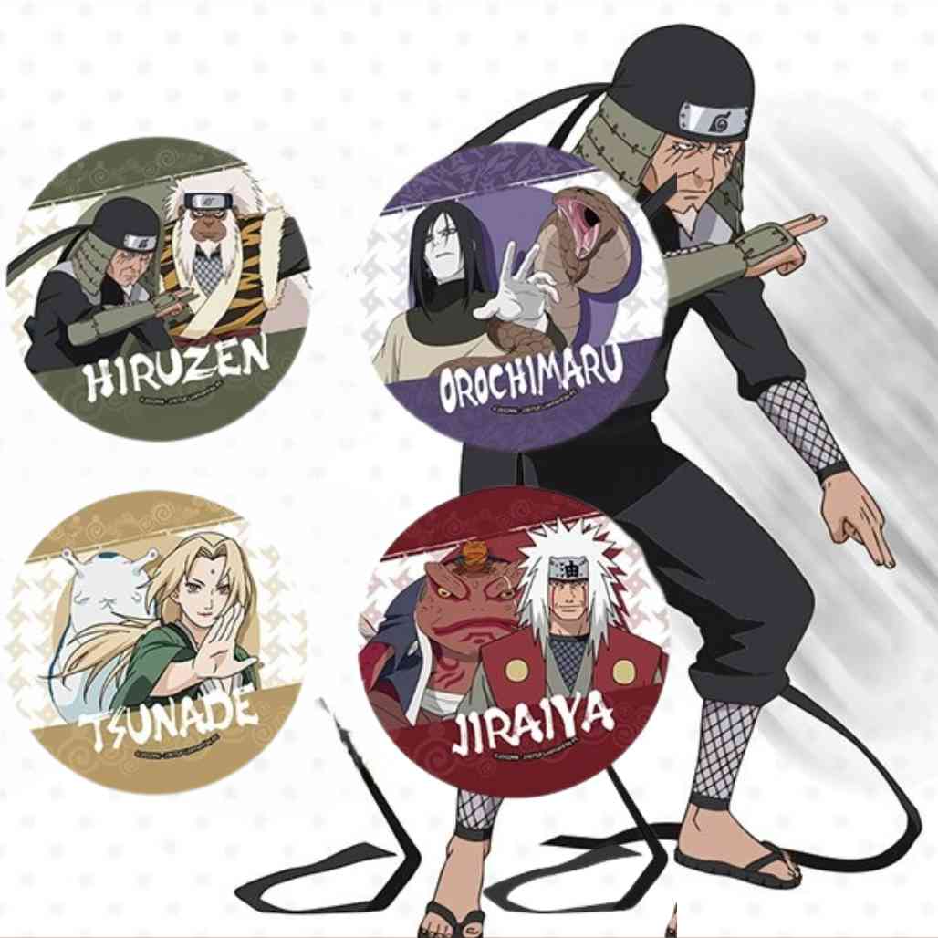 Naruto Shippuden Legendary Sannin Anime Badges