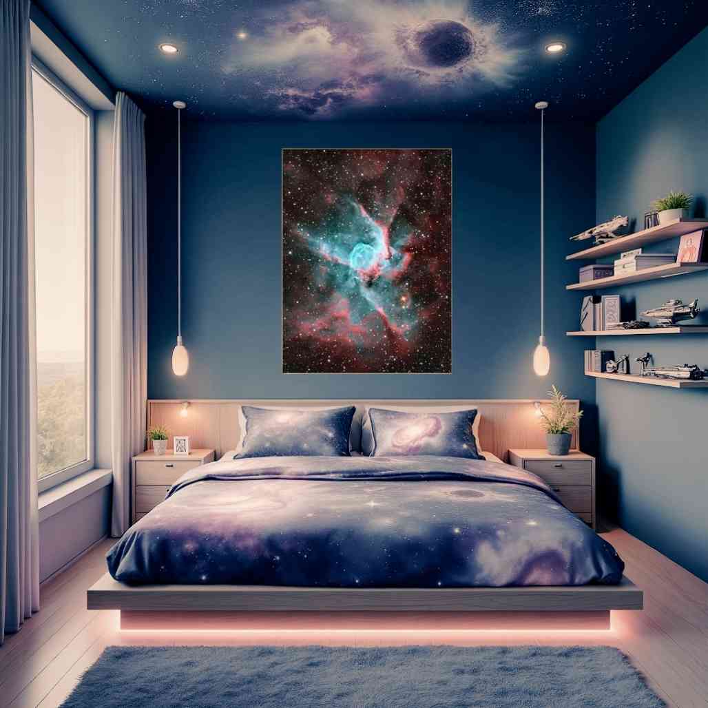 Anime Galaxy Space Cosmos Art Canvas Wall Decor