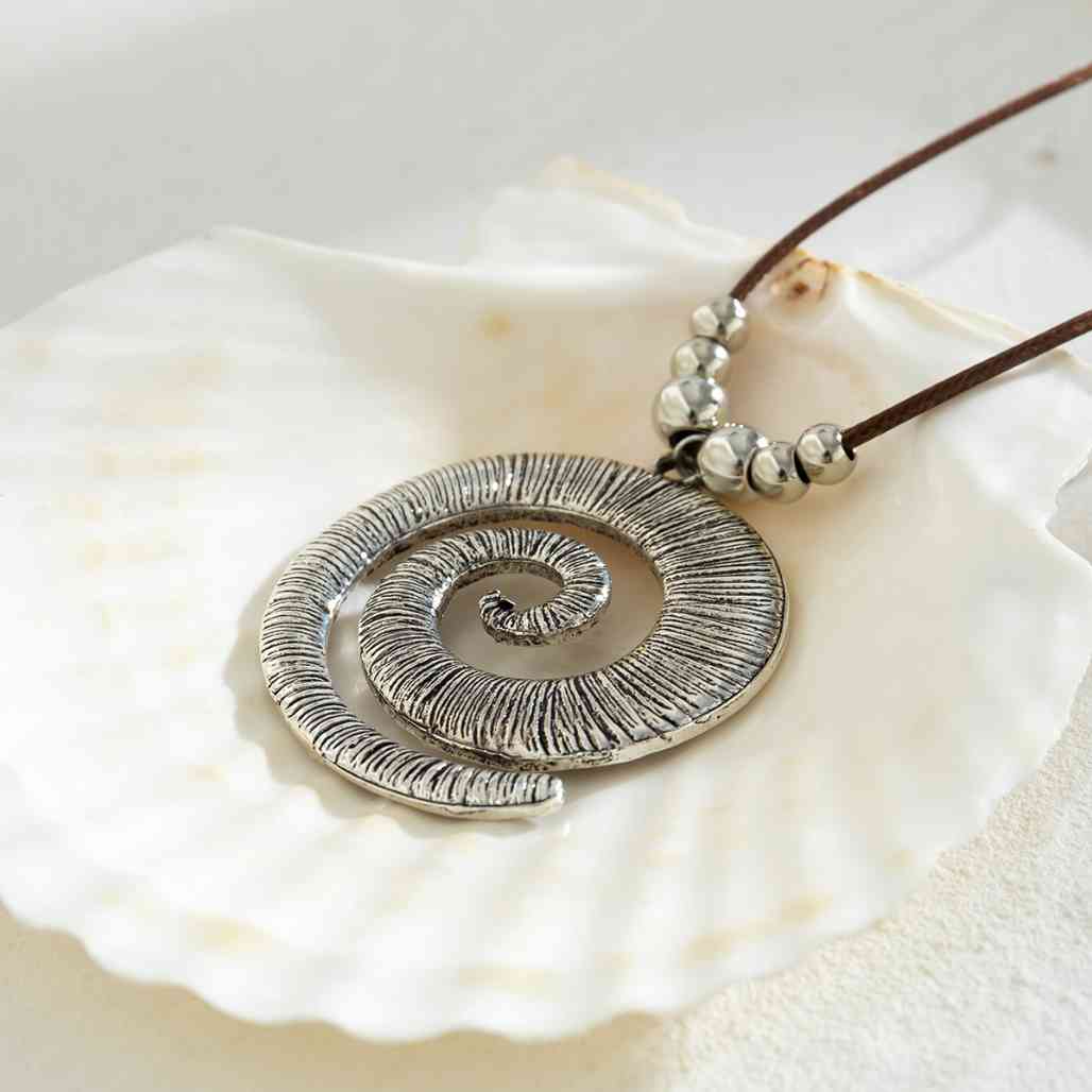 Uzumaki Inspired Conch Anime Spiral Necklace