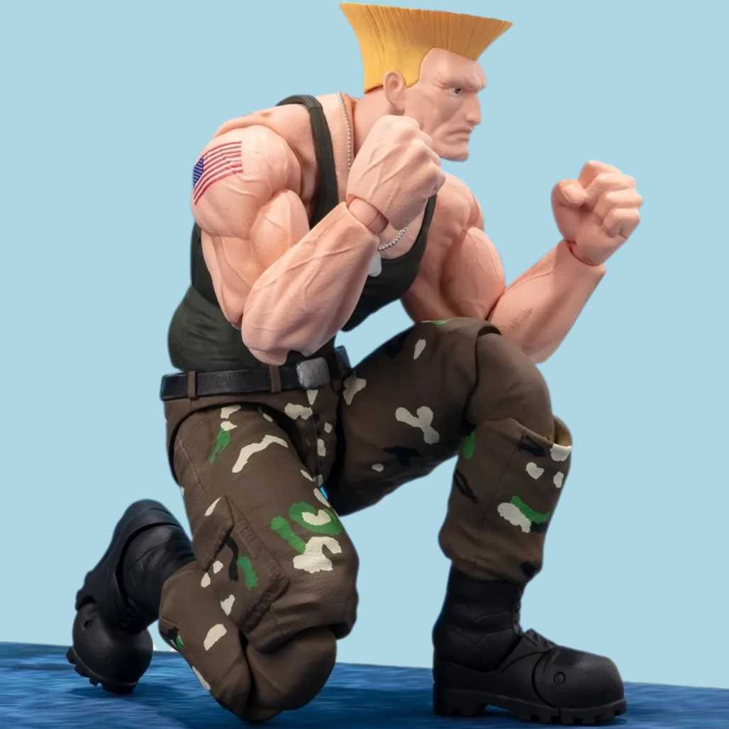 Figura de acción de Guile verde de Bandai Street Fighter