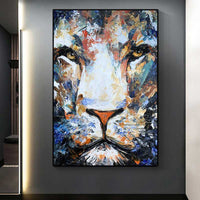 Thumbnail for Animal Totem Lion Art Canvas Painting Wall Decor - FIHEROE.