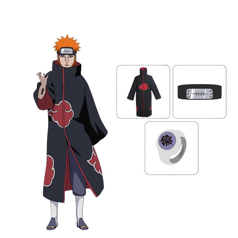 Pain Akatsuki Naruto Shippuden Cosplay Outfit - FIHEROE.