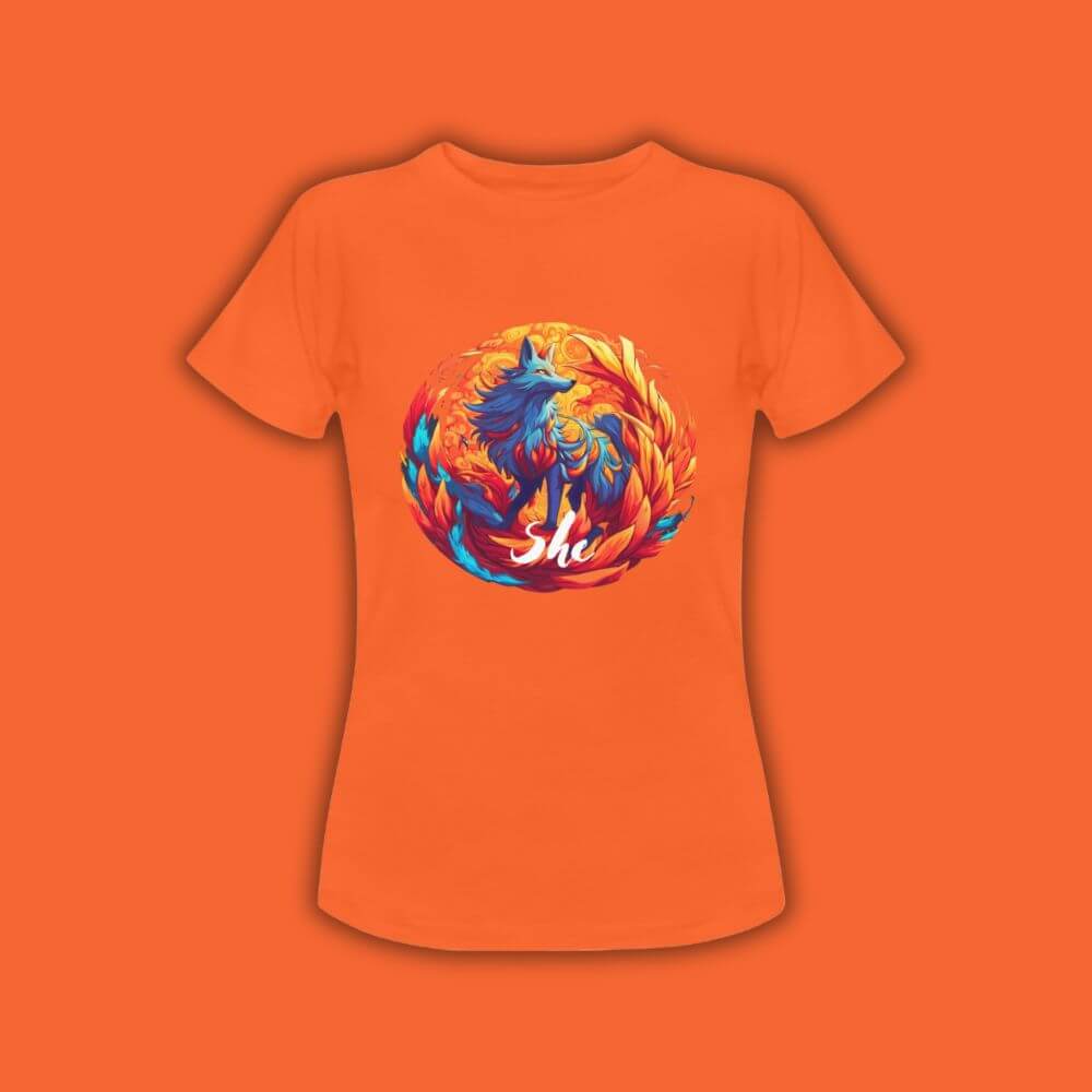 She Spirit Fox Ladies Graphic Anime Tee Shirt - FIHEROE.