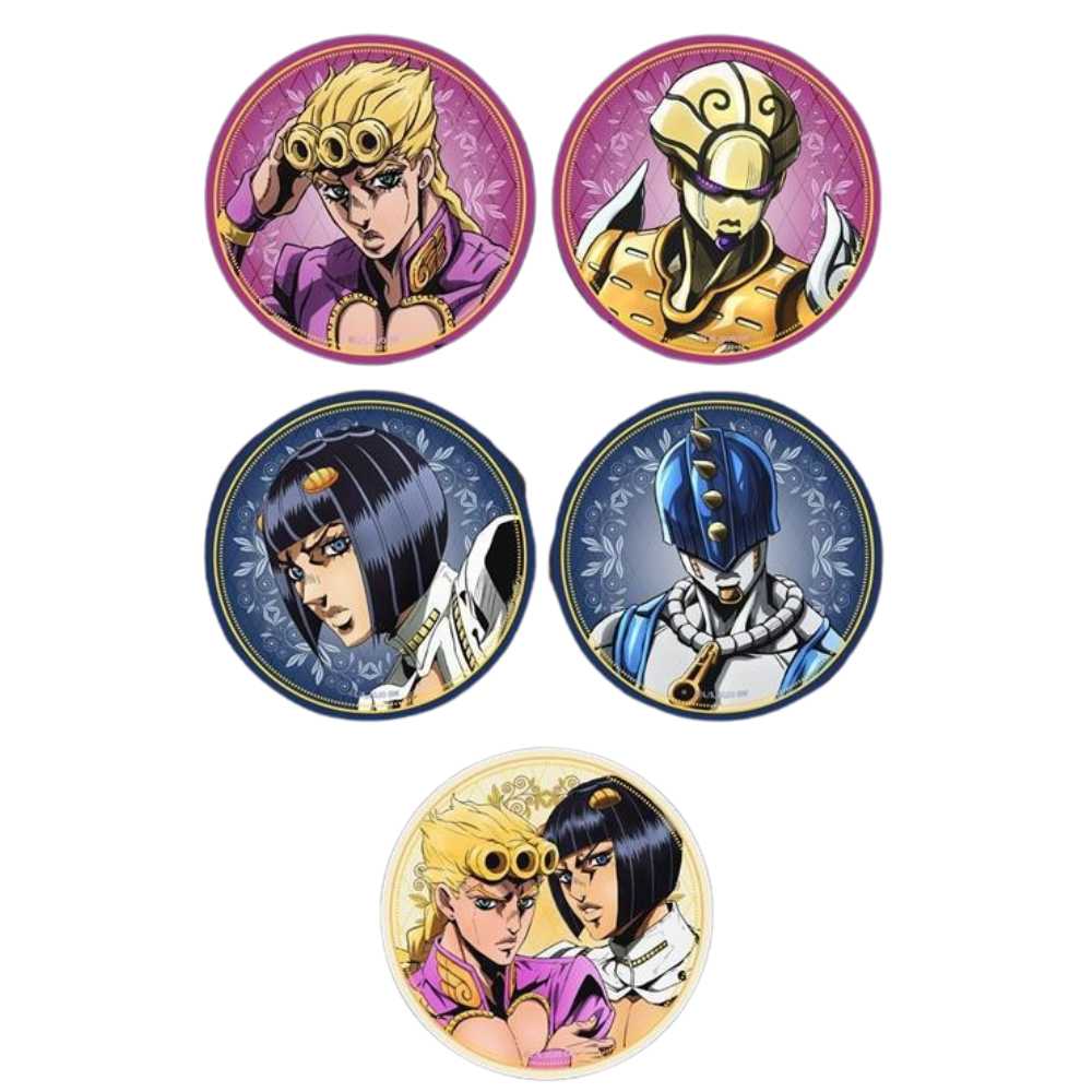 JJBA Golden Wind Characters Holo Anime Badges - FIHEROE.