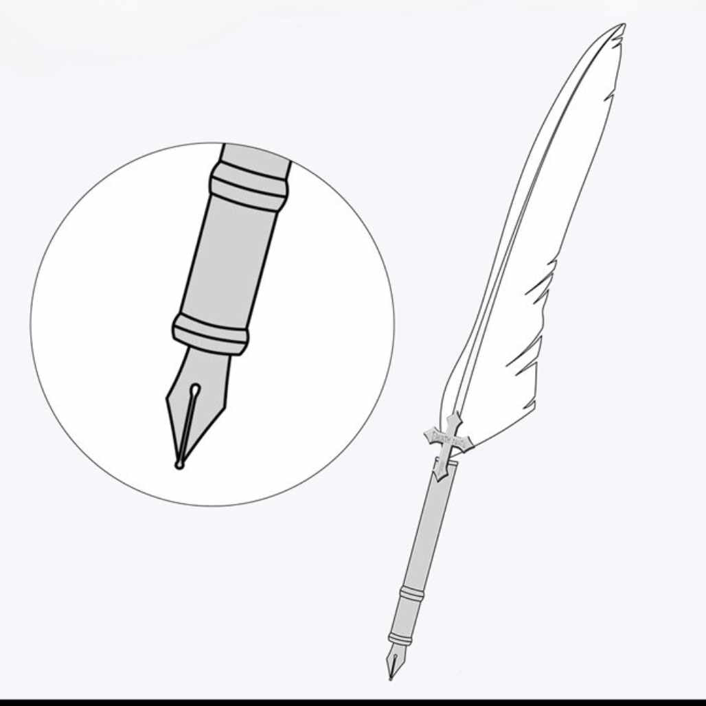 Death Note Light Yagami Quill & Ink Feather Pen - FIHEROE.