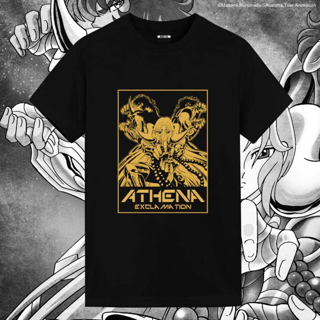 Camiseta gráfica de anime de la vieja escuela con el exclamador Athena