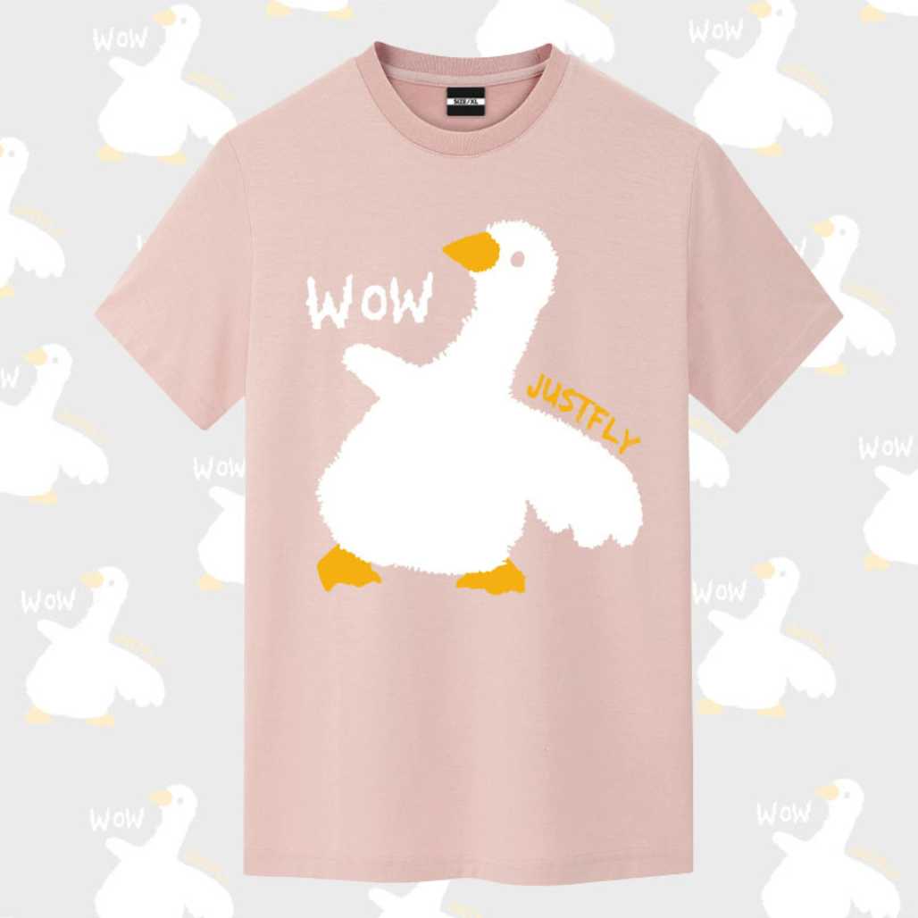 Wow JustFly - Camiseta con estampado de animales de anime y pato