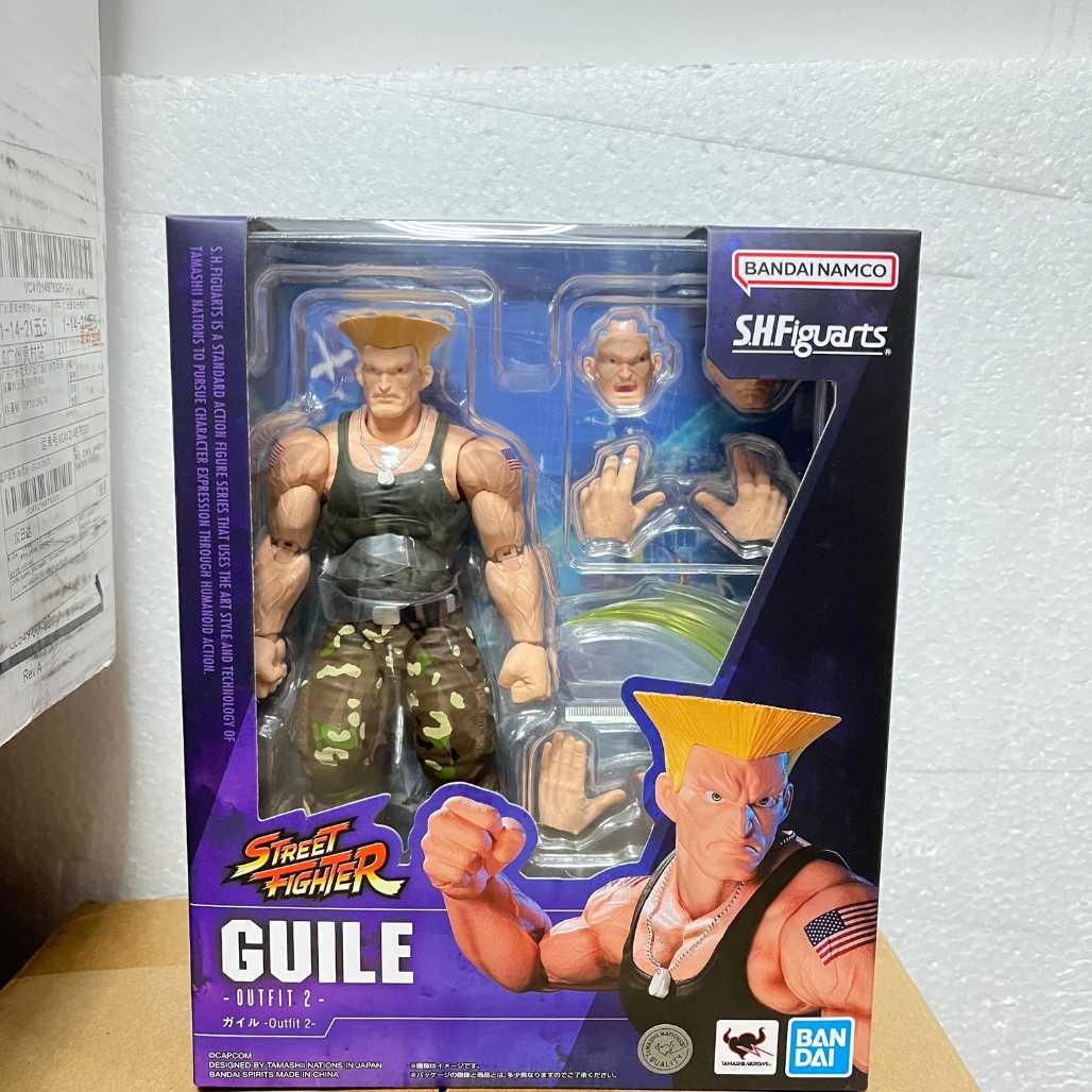 Figura de acción de Guile verde de Bandai Street Fighter