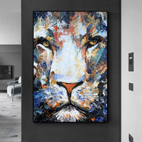 Thumbnail for Animal Totem Lion Art Canvas Painting Wall Decor - FIHEROE.