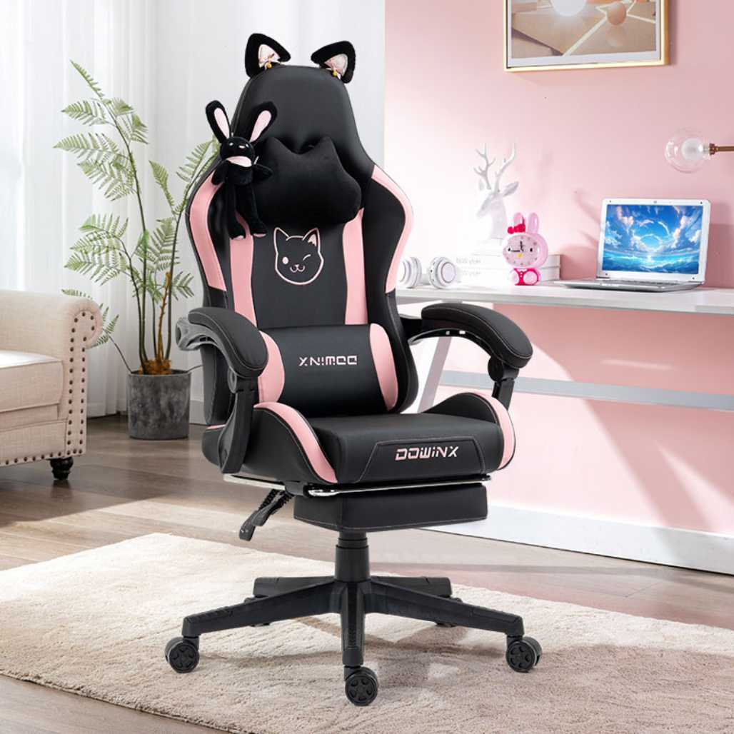 Cute Cats Ears Ergonomic Anime Gaming Chairs - FIHEROE.