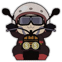 Thumbnail for Cute Chibi Biker Glow in the Dark Anime Stickers - FIHEROE.