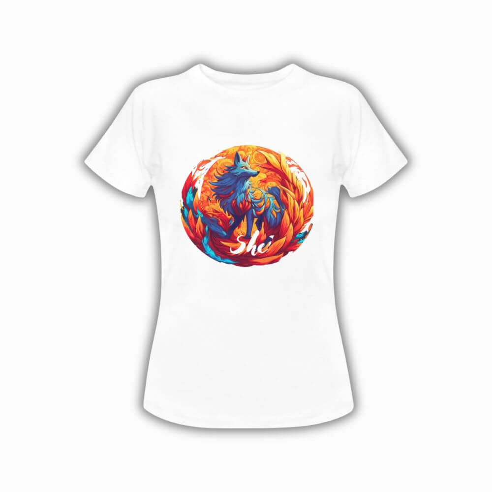 She Spirit Fox Ladies Graphic Anime Tee Shirt - FIHEROE.