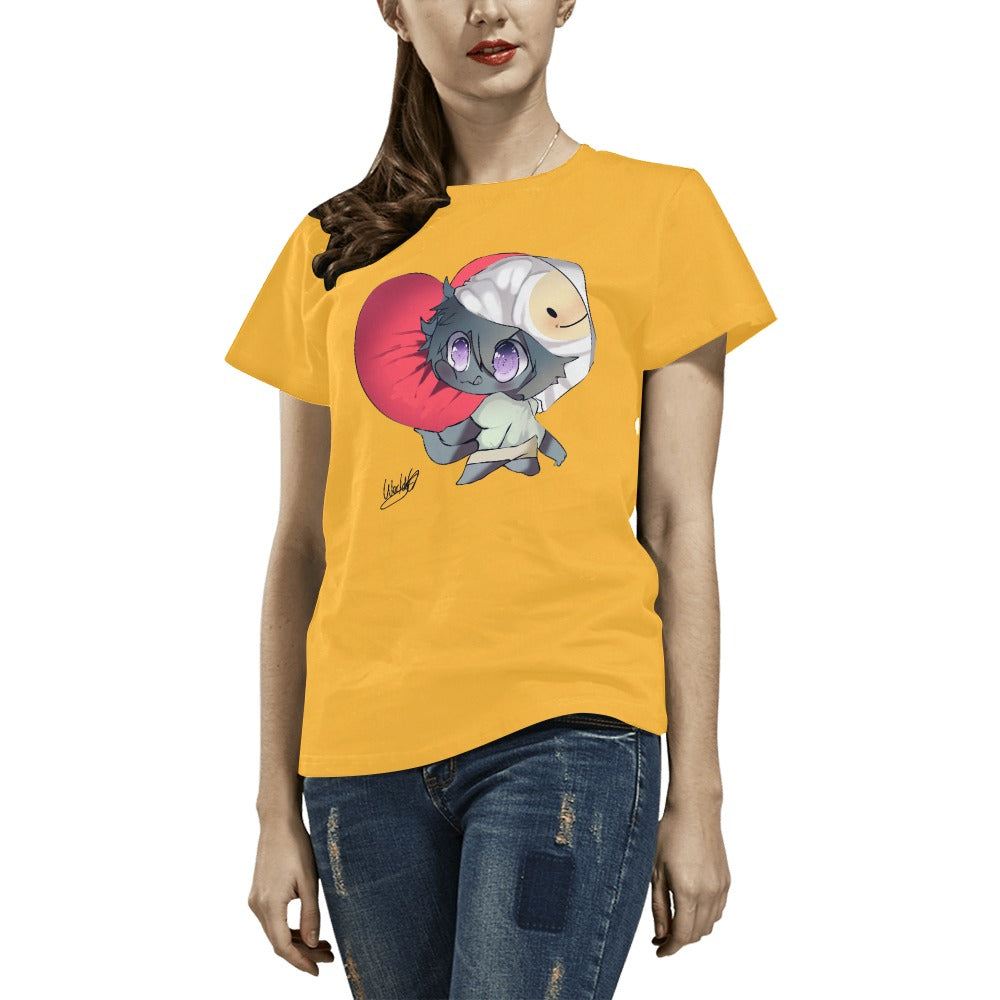 Worldyo Hugs Ladies Fitted Cute Anime Shirt - FIHEROE.