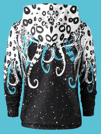 Thumbnail for Octopus Inspired Tentacles Graphic Animal Hoodie