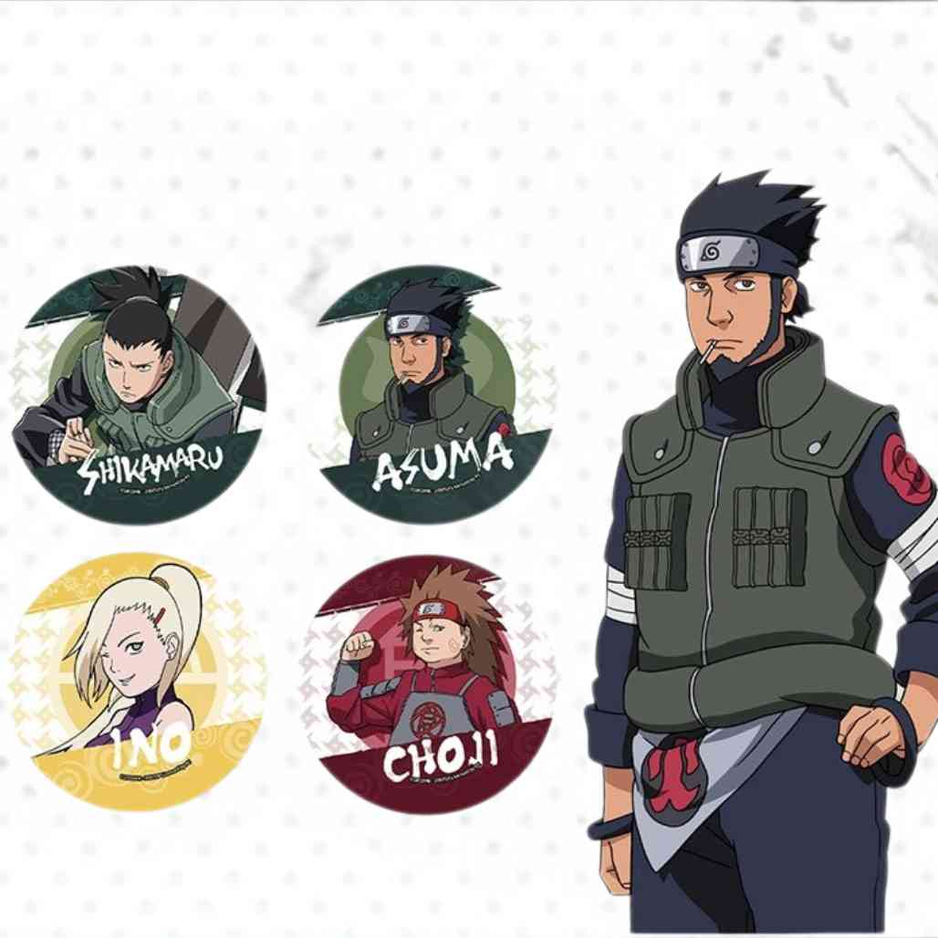 Naruto Shippuden Asuma Sensei Team 10 Anime Pins