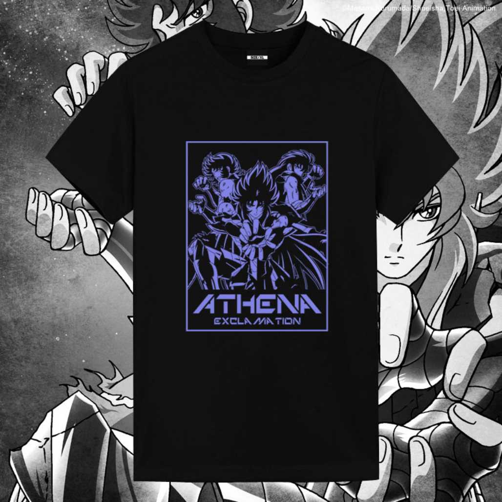 Camiseta gráfica de anime de la vieja escuela con el exclamador Athena