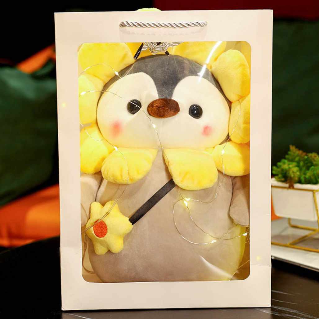 Cute Sunflower Penguin Anime Stuffed Animal - FIHEROE.