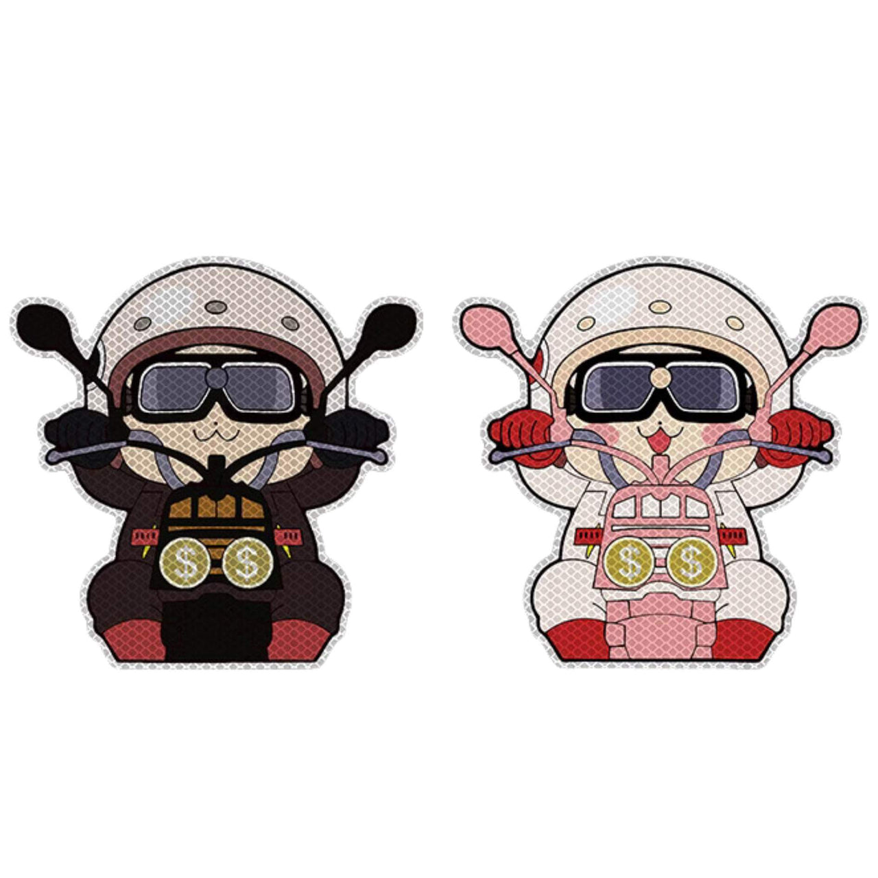 Cute Chibi Biker Glow in the Dark Anime Stickers - FIHEROE.