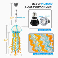 Thumbnail for Animal Totem Jellyfish Murano Glass Chandelier