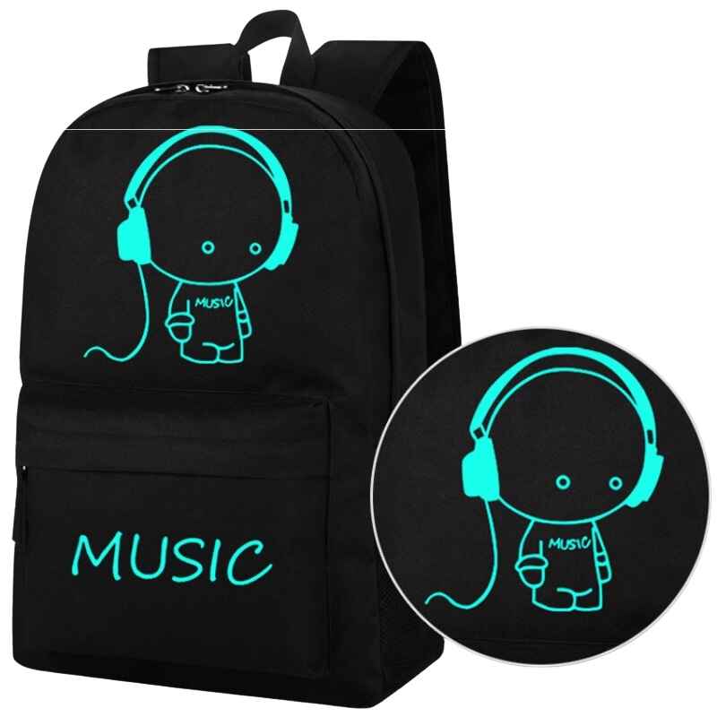Music Kid Glow Anti Theft Anime Smart Bag - FIHEROE.