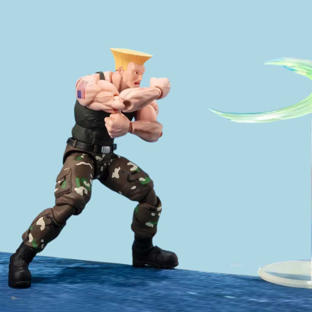 Figura de acción de Guile verde de Bandai Street Fighter