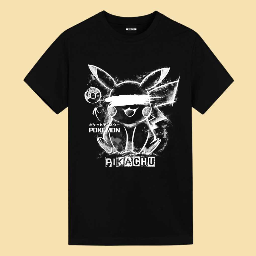 Camiseta con gráficos de anime de Pikachu, Ash Ketchum y Pokémon