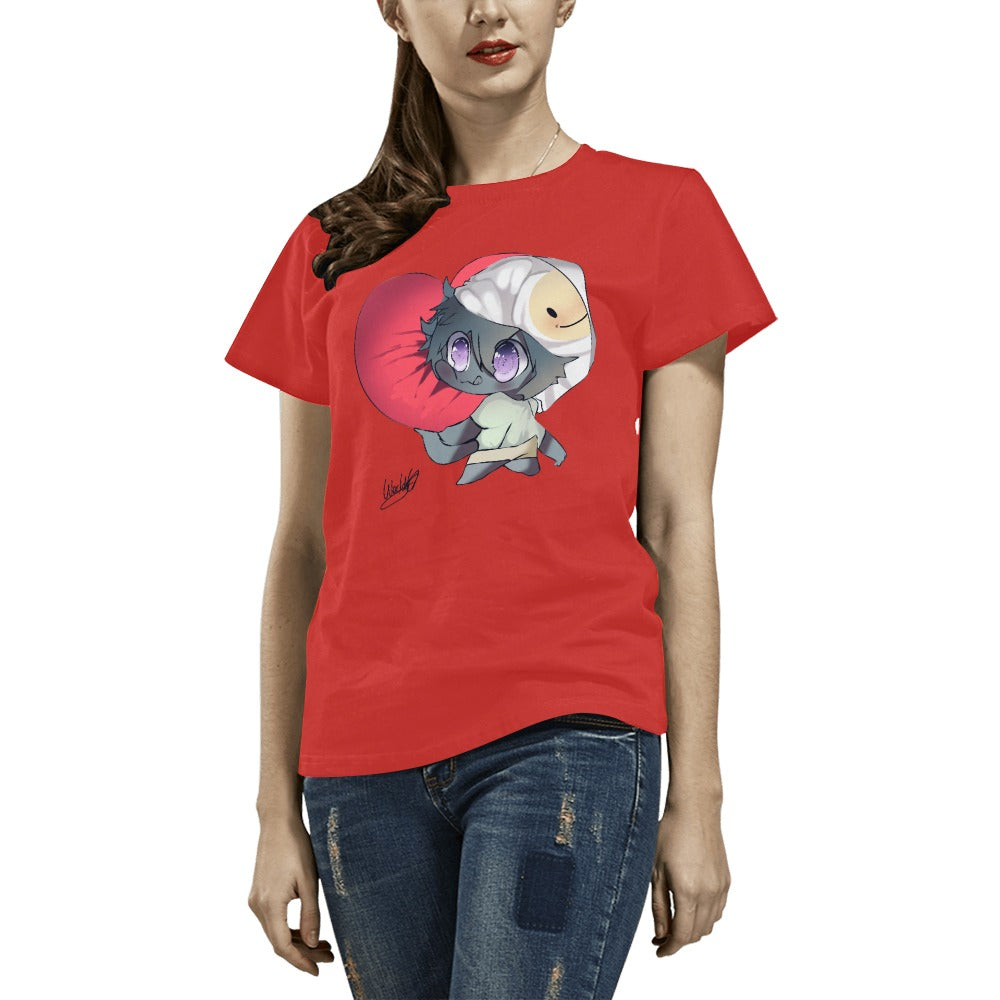 Worldyo Hugs Ladies Fitted Cute Anime Shirt - FIHEROE.