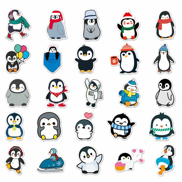 Penguin Animal Graffiti Scooter Luggage Stickers - FIHEROE.