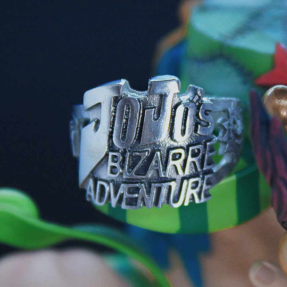 Jojo's Bizarre Adventure Silver Midi Anime Ring - FIHEROE.